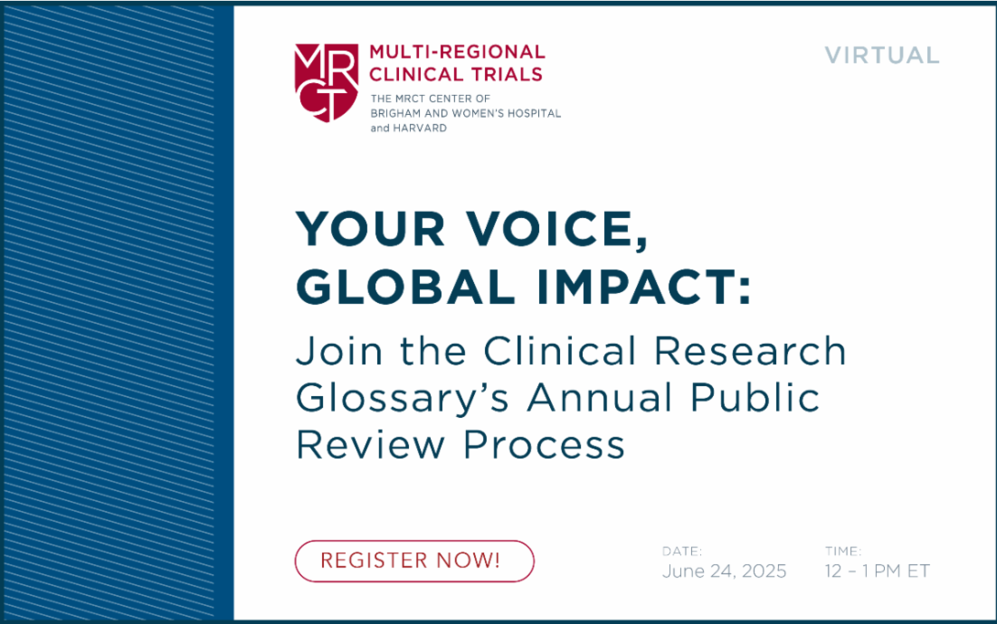 webinar graphic for Clinical Research Glossary webinar focused on the Public Review process on June 24